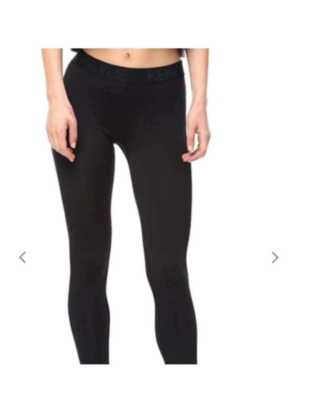 Kendall + Kylie Black Logo Legging